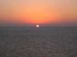 Sunset off the coast of Belize