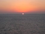 Sunset off the coast of Belize