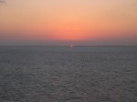 Sunset off the coast of Belize