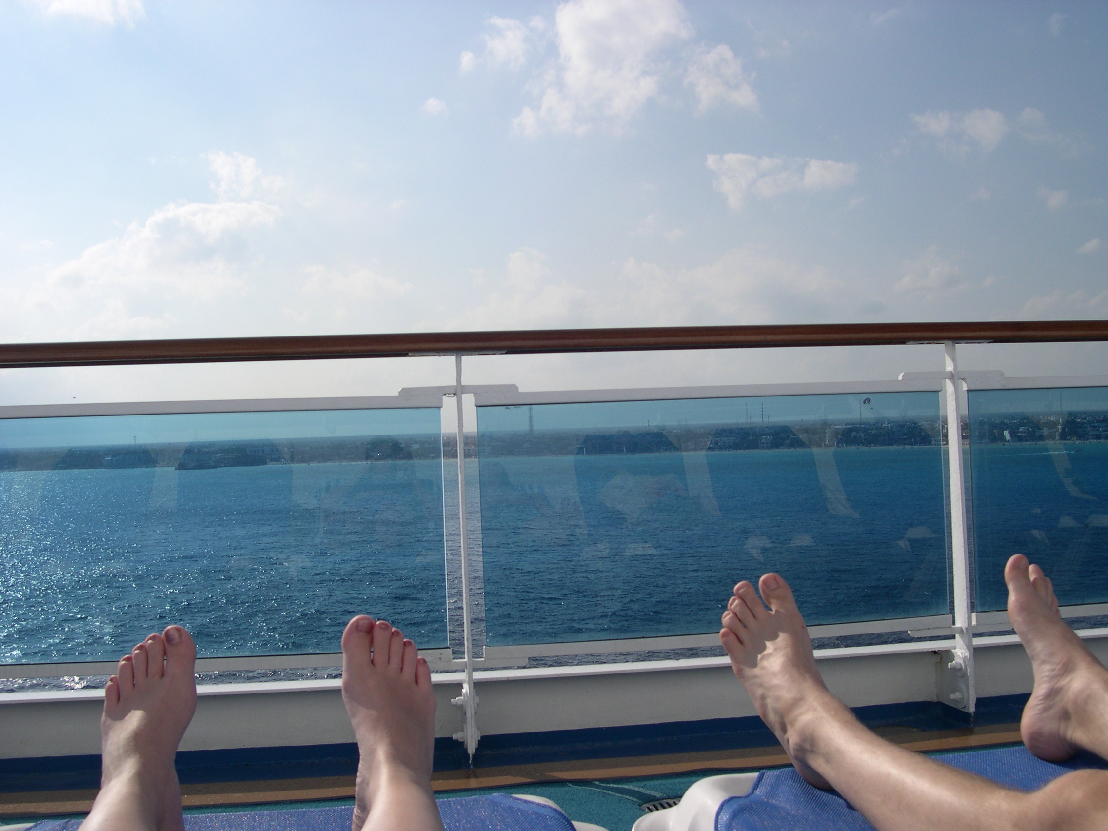 Catching some rays on the deck of the Grand Princess