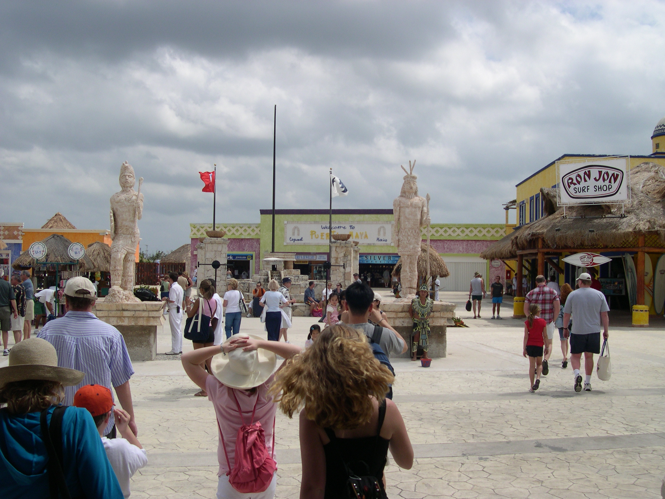 Walking in to the port of Cozumel