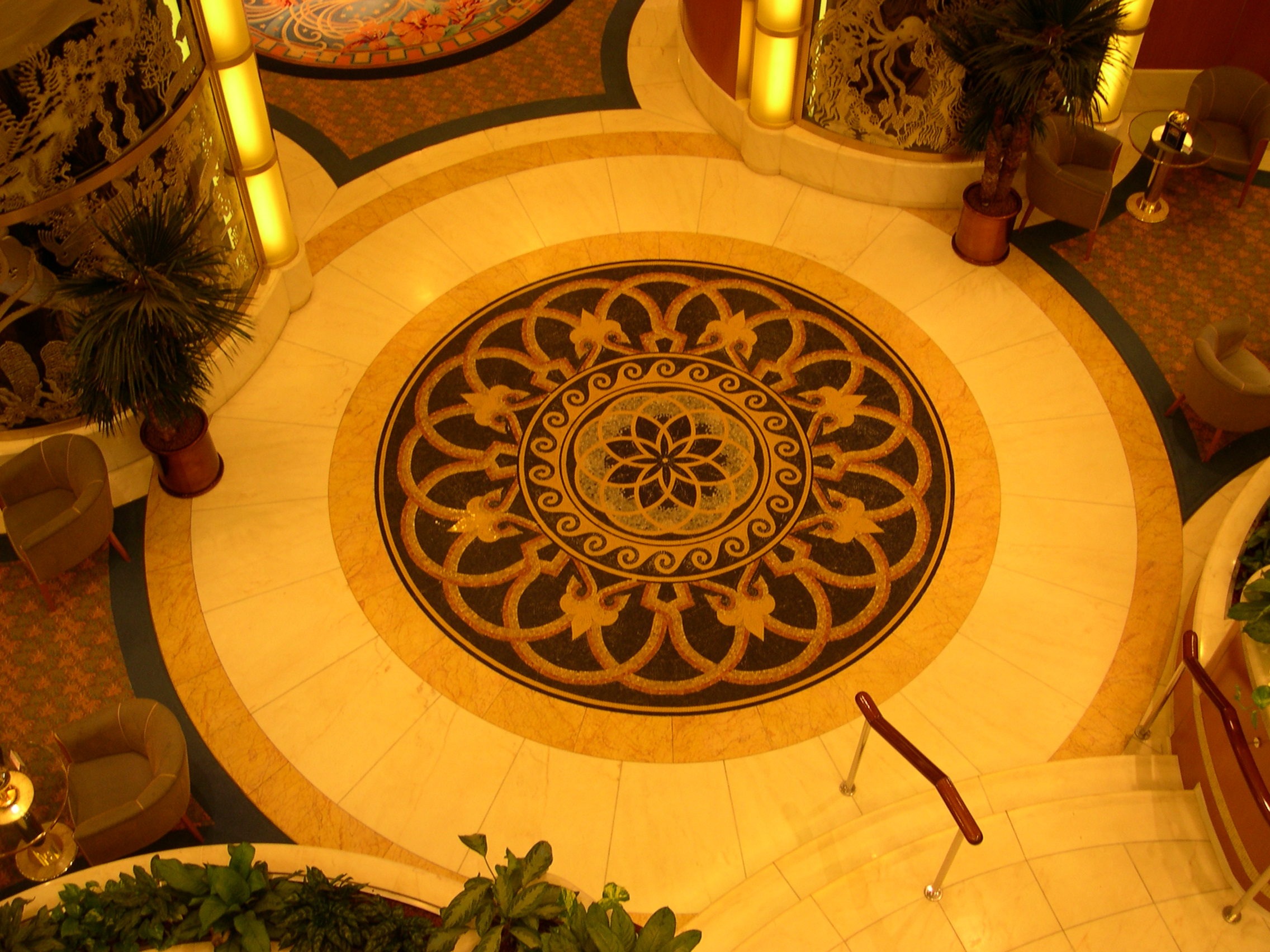 The floor in the main area of the ship