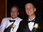 Matt and Chuck at dinner on the first formal night