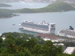 The Caribbean Princess docked at St. Thomas