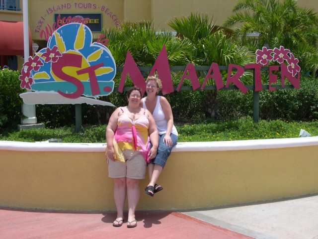 Crystal and Jen in St. Maarten