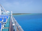 On the deck looking back at Princess Cays