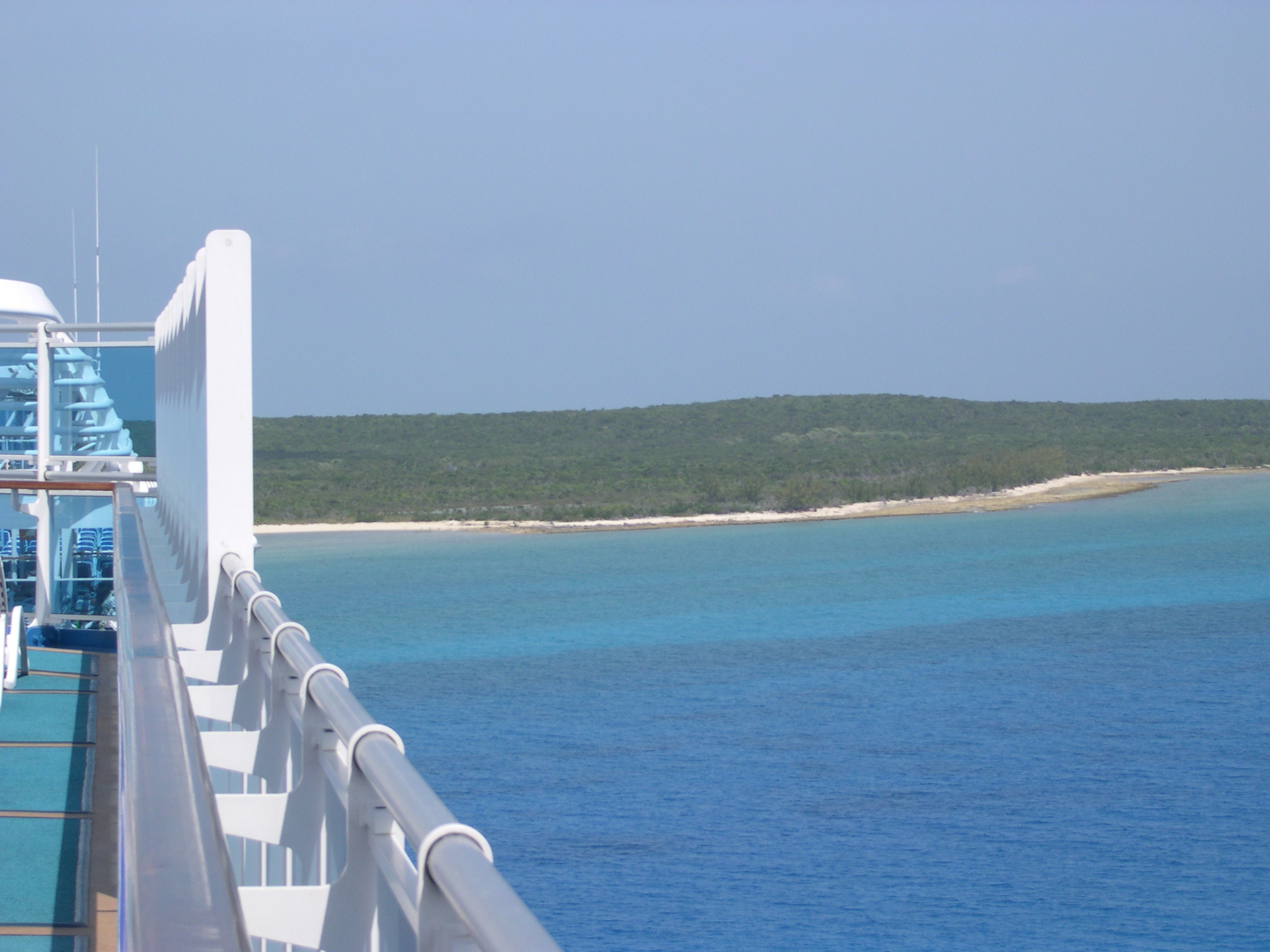 On the deck looking back at Princess Cays