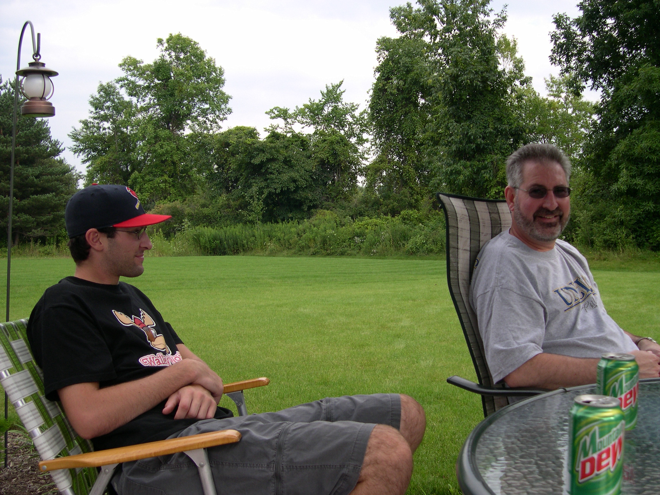 Chris and Ken enjoying the patio