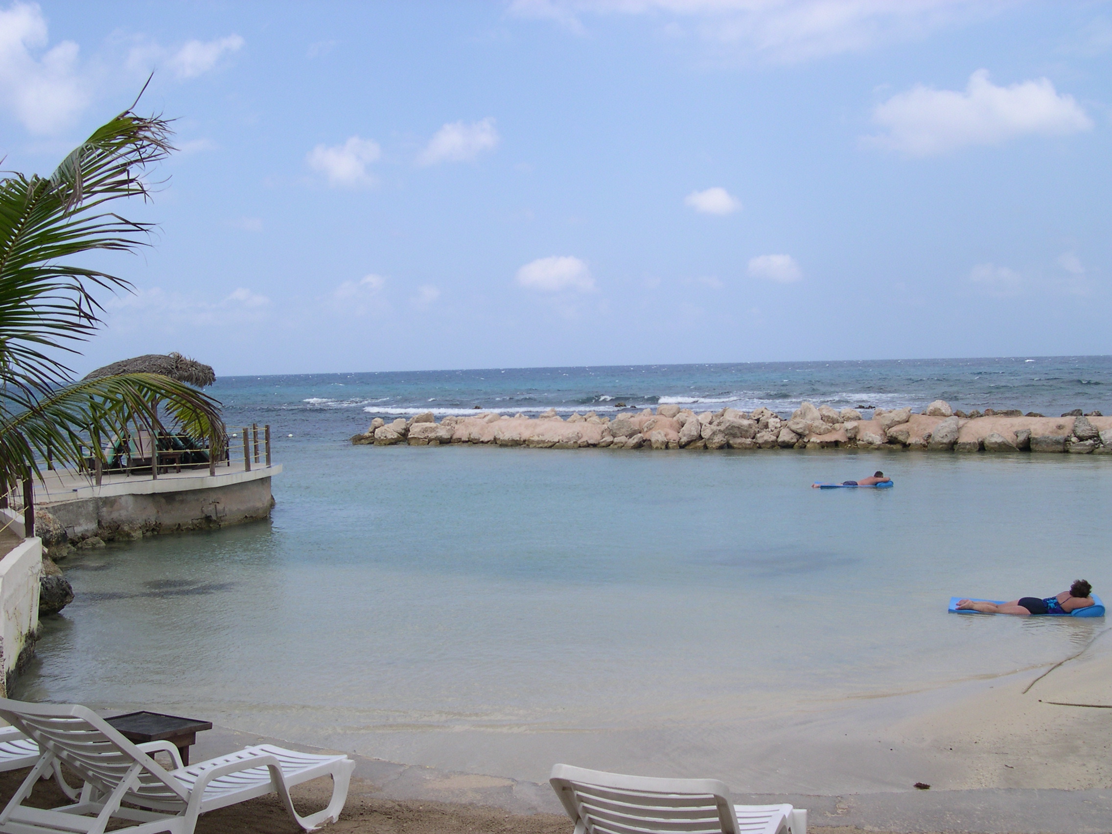 A view of the shelter swimming area