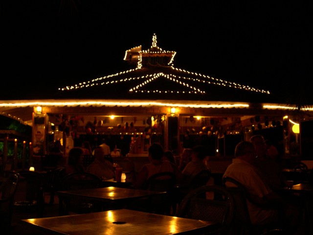 The bar at night