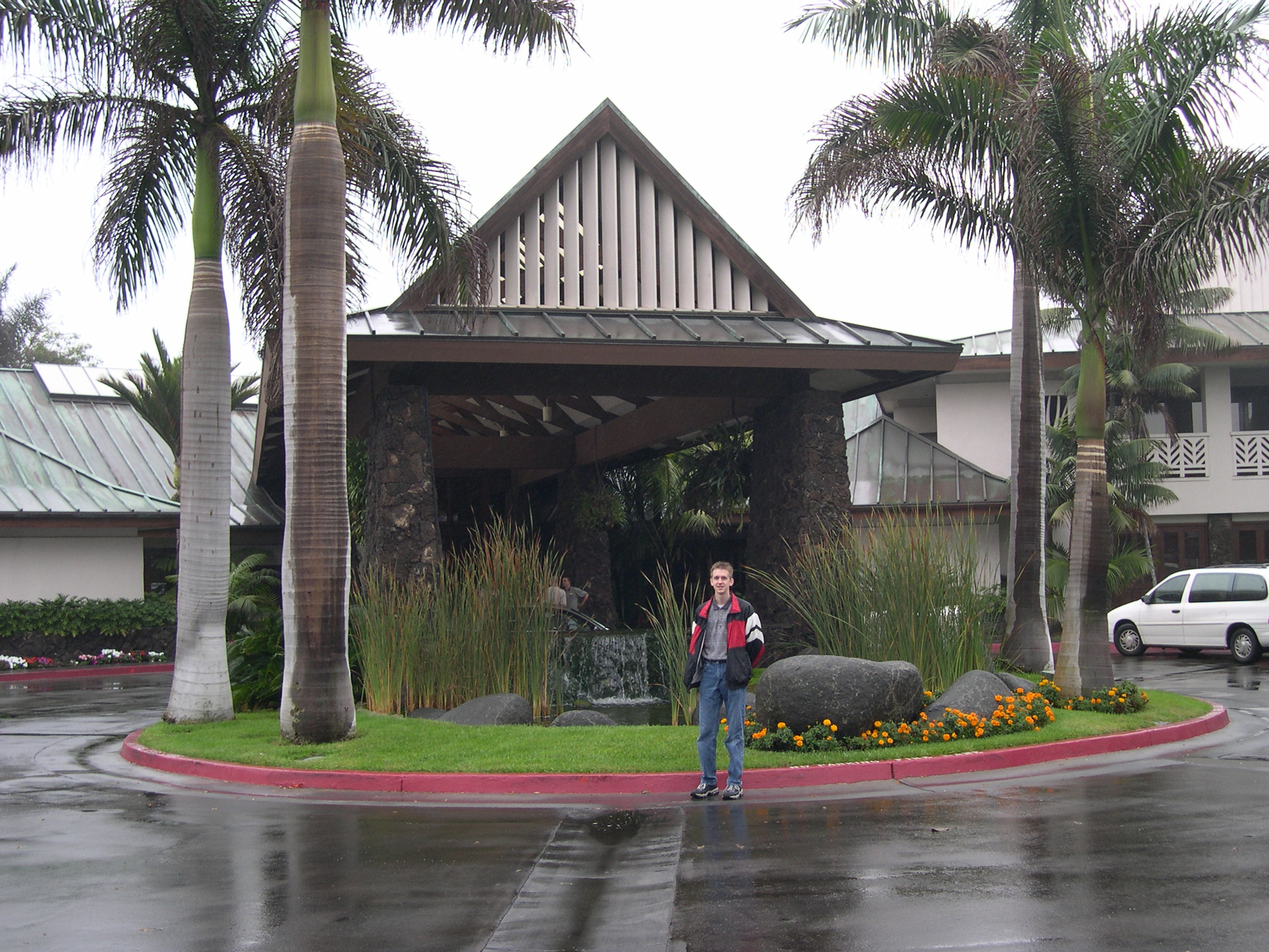 View of the hotel's main entrance