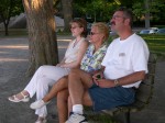 Enjoying the scenery from a bench