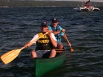 Cory and Sherwin paddling back in