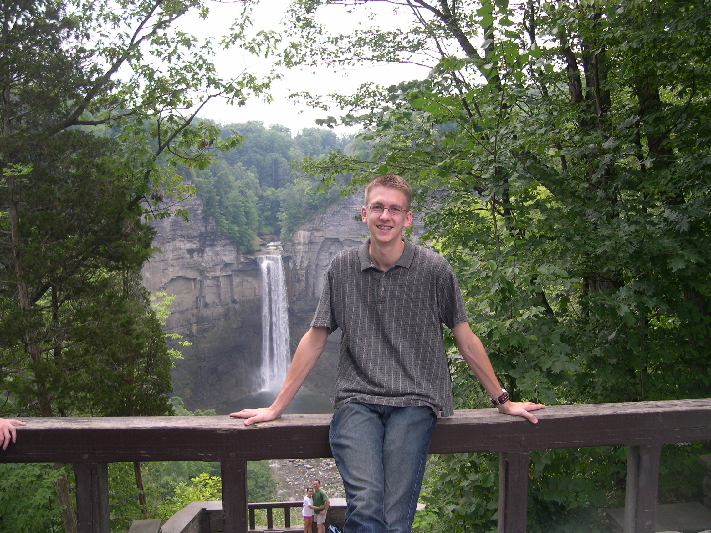 Chuck in front of the falls