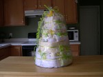 The beautiful diaper cake Rebecca made for me!