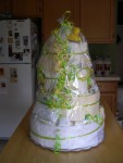 One last photo of the diaper cake before I take it apart