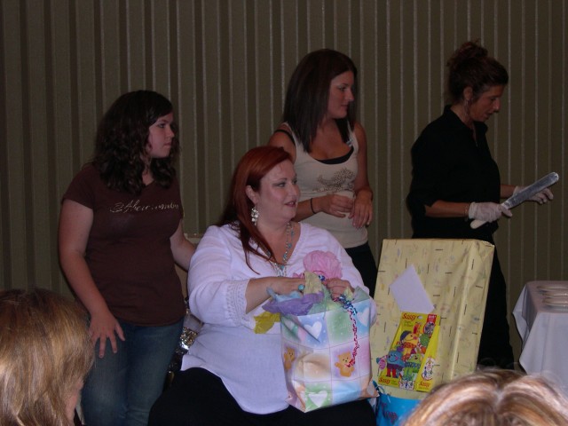 Stacy opening presents!