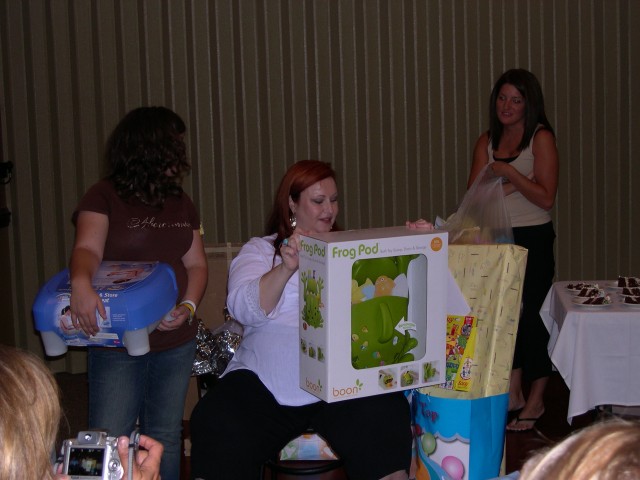 Stacy opening presents from us!