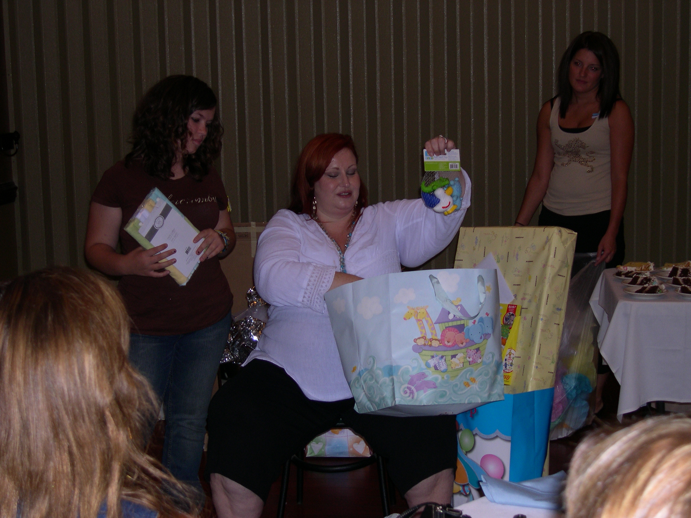 Stacy opening presents from us!