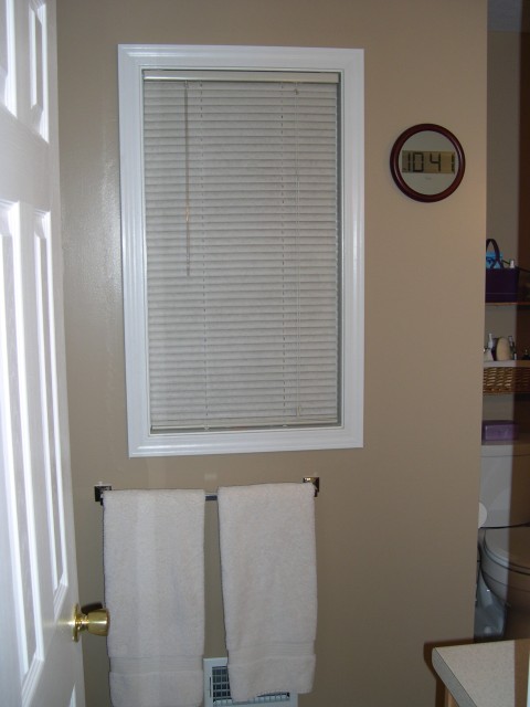 Our window and new, soft towels