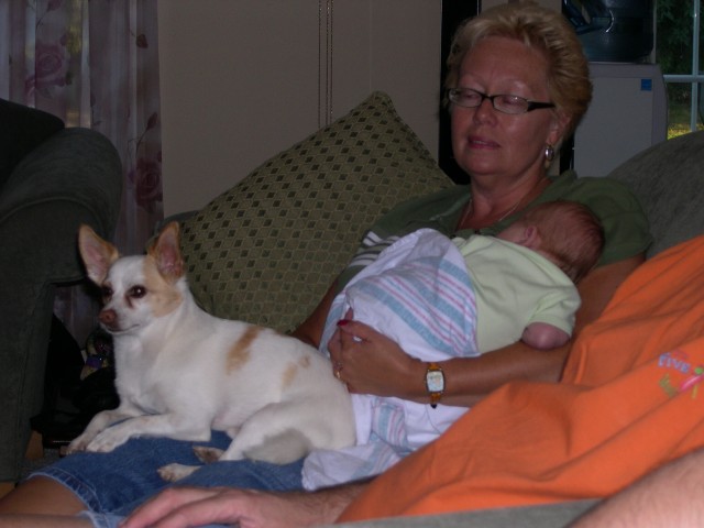 Nicky, Grandma Karen and Keanu