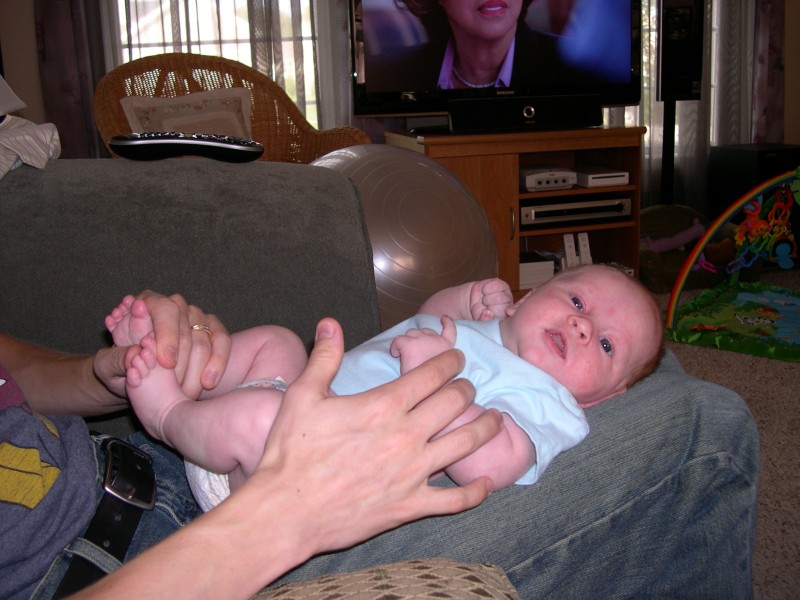 Nicky on Daddy's lap