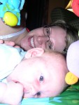 Nicky and Mommy in the Rainforest Gym