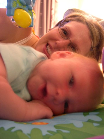 Nicky and Mommy in the Rainforest Gym