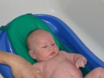 Nicky relaxing in the bath